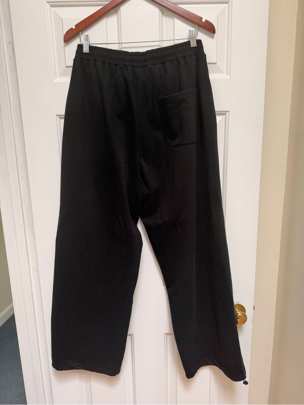 Iets Frans Black Women's Track Joggers with Subtle Side Piping. - Picture 5 of 6